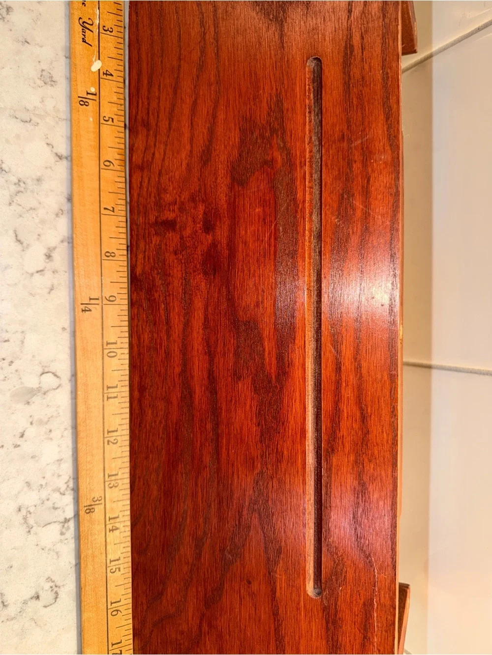 Wooden Bath Caddy in Rich Mahogany Finish